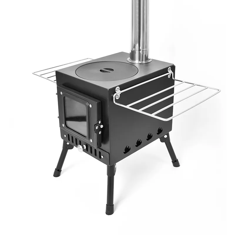 Petit poêle de tente à combustion secondaire