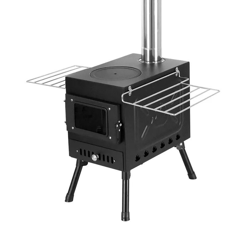 Poêle de tente à combustion secondaire de grande taille