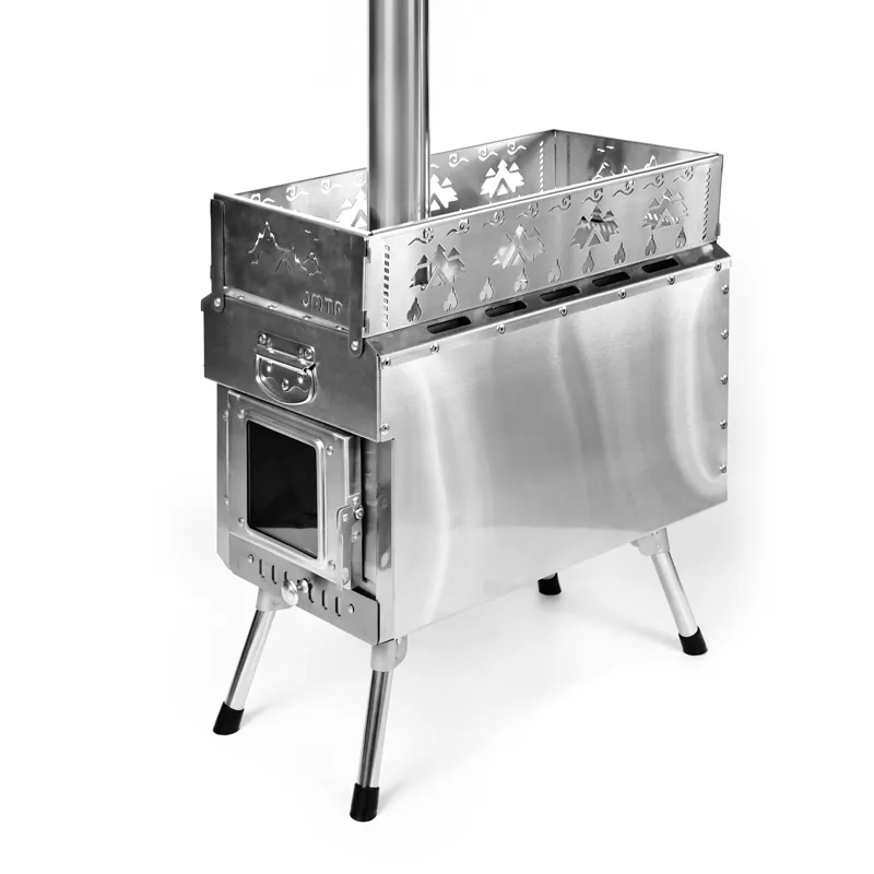 Poêle de sauna à double paroi avec grande fenêtre
